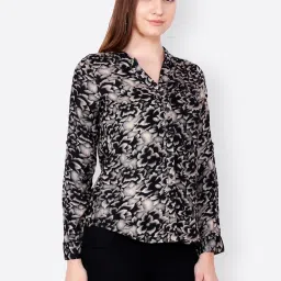 Cation Black Printed Shirt image 4