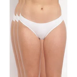 La Intimo White Comfort Fit Panties - Pack Of 3 image 1