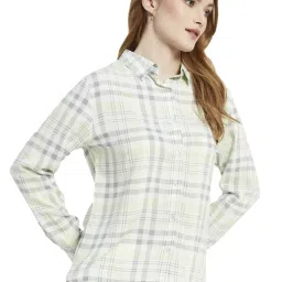METTLE Green Cotton Chequered Shirt image 4