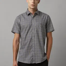 Louis Philippe Multi Cotton Slim Fit Checks Shirt-image-2