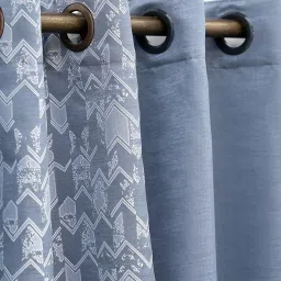 Ariana Piper-Mary Grey Polyester 7 ft Door Curtains - Set of 2 image 4