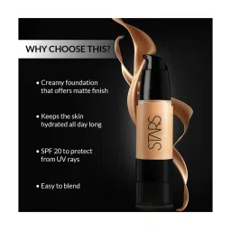 Stars Cosmetics Matte Finish Face Make Up Liquid Micro Foundation Indian Beige - 30 ml image 3