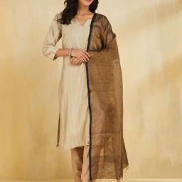 Fabindia Black Regular Fit Woven Dupatta-picture-49