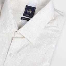 Arrow White Cotton Slim Fit Printed Shirt image 4