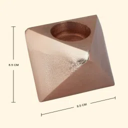 Living Scapes by Pantaloons Rose Gold Aluminium Votive image 4