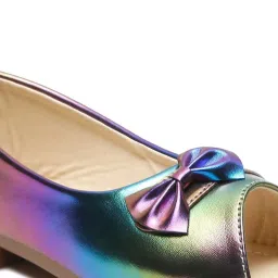 Tiny Bugs Kids Blue & Beige Peeptoe Shoes image 4