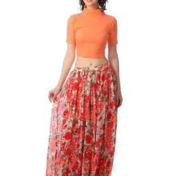 Cation Orange Regular Fit Crop Top image 4