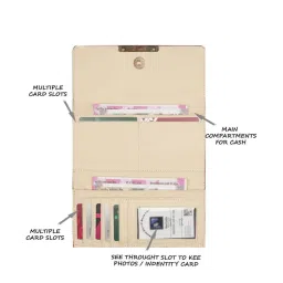 Lavie Bimet Tan Solid Tri-Fold Wallet for Women image 4