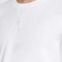 adidas ALL SZN White Loose Fit Cotton Crew T-Shirt image 4