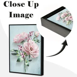 Art Street Blooming Printed Pink Engineered Wood Wall Art (Set of 3) image 4