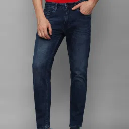 Louis Philippe Navy Cotton Regular Fit Jeans image 1
