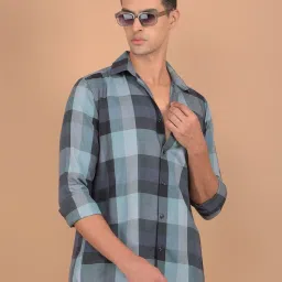 Crimsoune Club Grey Cotton Slim Fit Self image 1