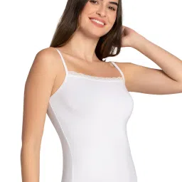 Amante Beige & White Full Coverage Camisoles - Pack Of 2 image 4