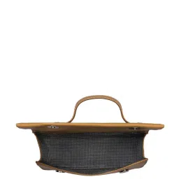 Toteteca Beige Textured Medium Satchel Handbag image 4