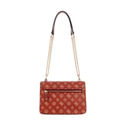 Guess Monogram Evelune Convertible Xbody Flap Bag image 1