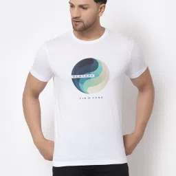 Red Tape White Cotton Regular Fit Printed T-Shirt image 1