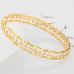 GIVA 92.5 Sterling Silver Golden Whispering Winds Bangle-picture-36