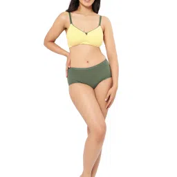 Amante Yellow Cotton T-Shirt Bra image 4