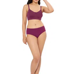 Amante Purple Cotton Full Coverage Bra image 4