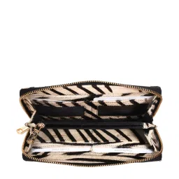 SASSORA Beige Printed Rfid Zip Around Wallet for Women image 4