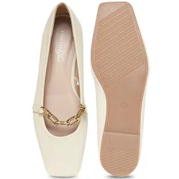 Forever Glam by Pantaloons Women's Beige Mary Jane Shoes image 4