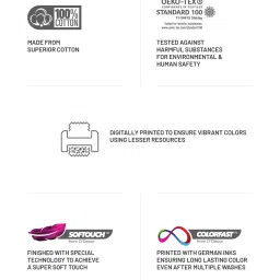 DDecor Printed Brown 136 TC Cotton Double Bedsheet with 2 Pillow Covers image 4