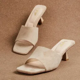 Ginger by Lifestyle Women's Beige Casual Stilettos image 1