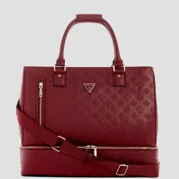Guess Claret Printed Wilder Shopper Tote image 1