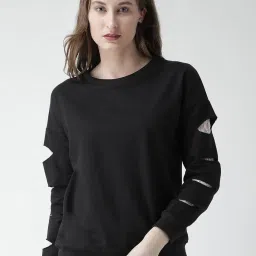 KASSUALLY Black Cotton Sweatshirt image 1