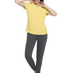 Amante Daisy Yellow Cotton Sports T-Shirt image 4