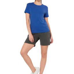 Amante Blue Cotton Sports T-Shirt image 4