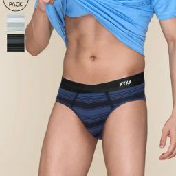 XYXX Multicolored Cotton Regular Fit Striped Briefs - Pack Of 3-picture-29