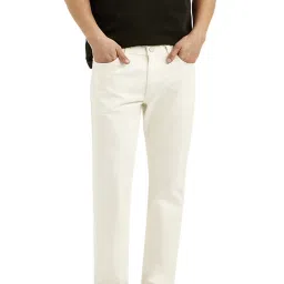 Levi's White Cotton Slim Fit Jeans image 1