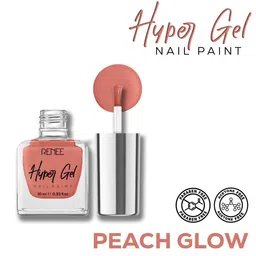 Renee Hyper Gel LongLasting Nail Paint - 10 ml - Peach Glow image 3