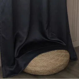 Story@Home 152 Cm (5 Ft) Polyester Blackout Window Curtain Single Curtain, Grey & Black, Gradient image 2