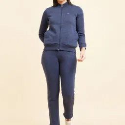 Sweet Dreams Navy Regular Fit Sports Jacket Track Pants Set image 1