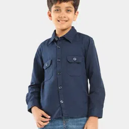 LilPicks Kids Navy Solid Shirt-picture-23