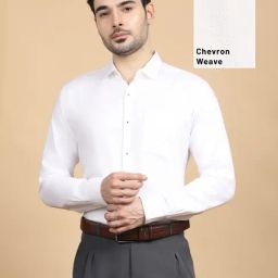 Kuons Avenue Pristine White Cotton Tailored Fit Casual Shirt-picture-26