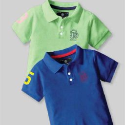 Codez Boys Green & Blue Solid Polo T-shirt-picture-22