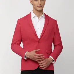 Peter England Red Slim Fit Blazer-picture-27