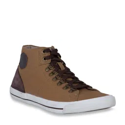 Woodland Men's Camel Ankle High Sneakers image 1