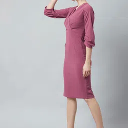 Athena Mauve Sheath Dress image 5