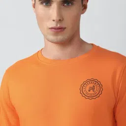 Van Heusen Orange Slim Fit Striped SweatShirt image 4