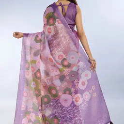 Jinal & Jinal Floral Art Silk Saree image 3