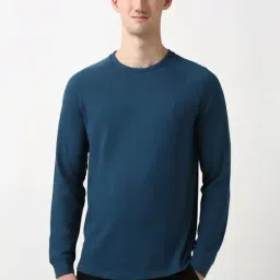 Peter England Navy Regular Fit T-Shirt-picture-29