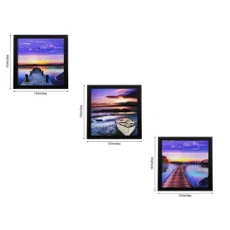 eCraftIndia Set of 3 Satin Matt Textured Art Painting image 3