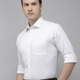 Park Avenue Slim Fit Opaque Micro Ditsy Geometric Printed Formal Shirt image 4