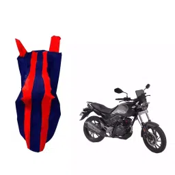 Auto Pearl Waterproof Bike Cover For Hero MotoCorp Splendor Plus (Red & Blue)-picture-14