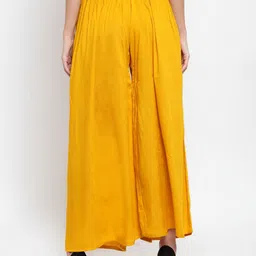 Clora Creation Women Yellow & Pink Pack of 2 Flared Knitted Ethnic Palazzos image 3