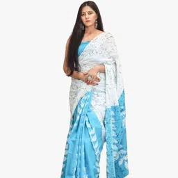 KIAARON Pure Cotton Block Print Saree-picture-26